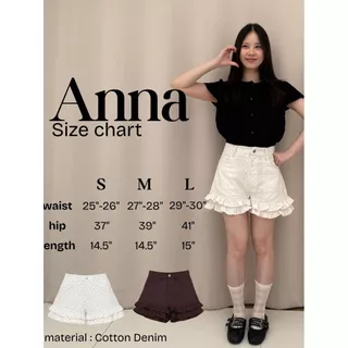 ANNA shorts กางเกงขาสั้นระบายชายสองชั้น | dressylismm