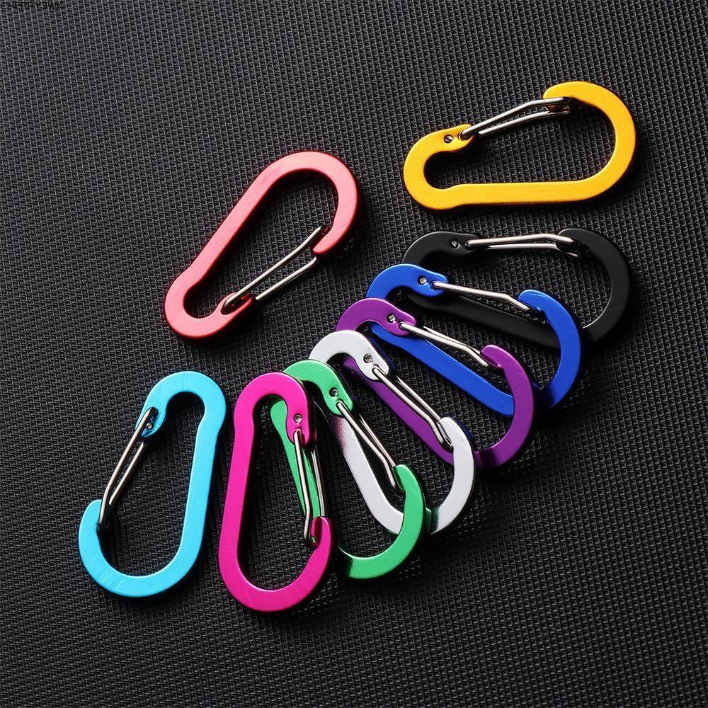 19VJKEPSHOP 5 ชิ้นล็อคหัวเข็มขัดเครื่องมืออลูมิเนียม Carabiner Snap คลิป