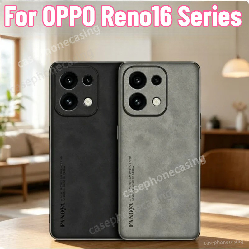 เคสโทรศัพท์สําหรับOppo Reno 16 15 Pro 16F 15F Reno16 F Reno16F 5G 4G 2026 ปลอกLuxury Lambskinแฟชั่นหนังแกะหนังกันกระแทกปกหลัง