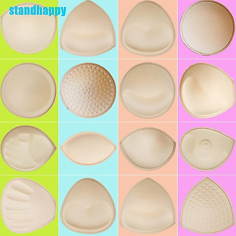 (Standhappy) ฟองน้ําเสริมหน้าอก 1 คู่สําหรับชุดว่ายน้ําดันทรงนมเติมบราเซีย
