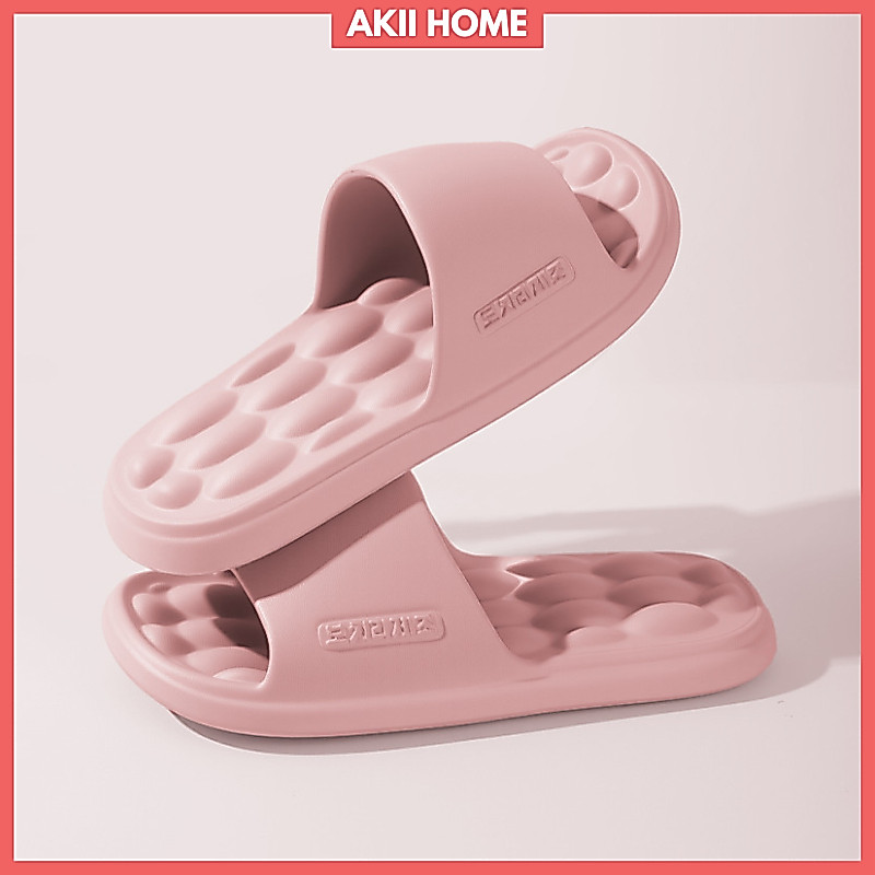 ในร่ม ห้องน้ํา รองเท้าแตะสํานักงาน วัสดุ EVA คุณภาพสูง กันลื่น Aki Home NT32