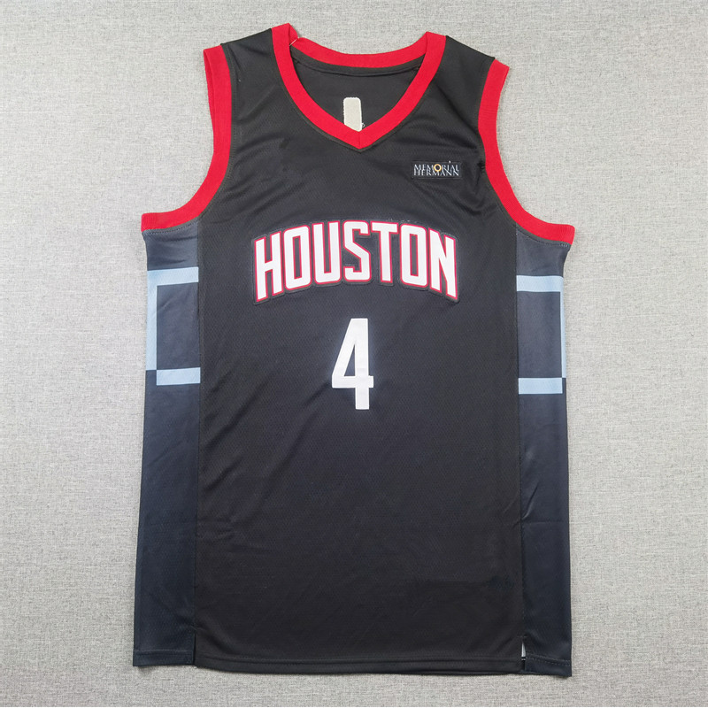 ชุดบาสเก็ตบอล Rockets หมายเลข 4 Jalen Green-Jalen Green Jersey ขายส่ง 25 สีดํา