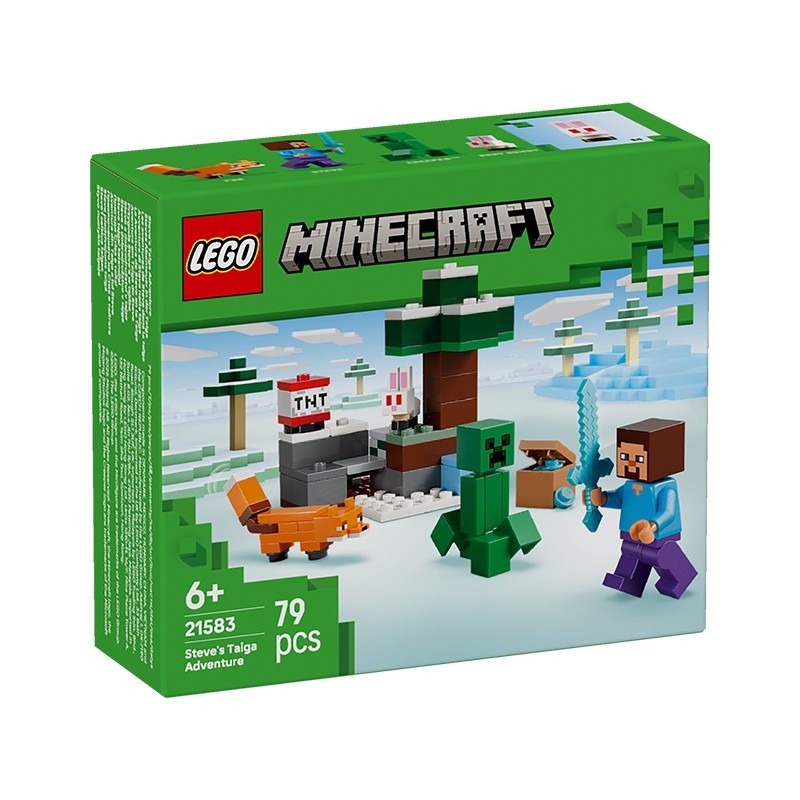 [] Minecraft 21583 Steve Conifer Adventure Boys Girls Children Gifts Building Block Toys