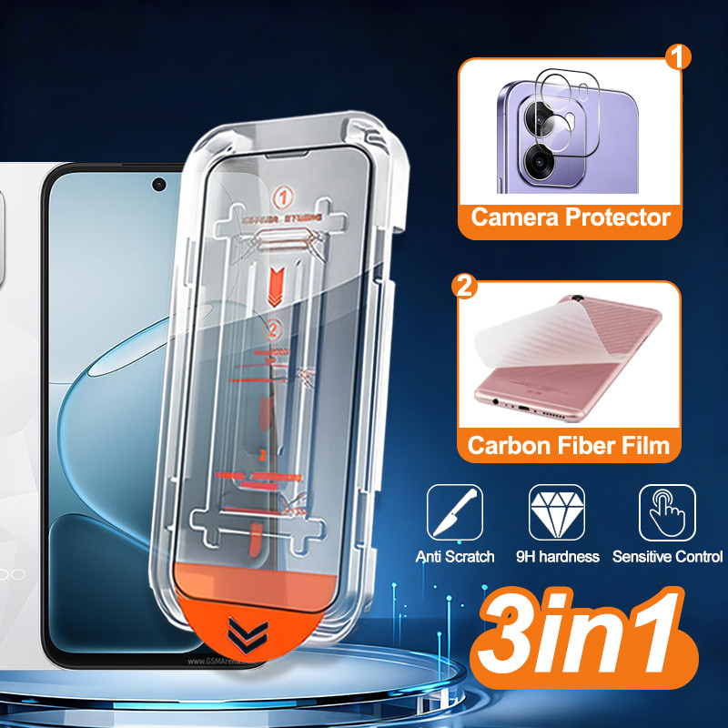 3 in 1 Magic กล่องกระจกนิรภัย OPPO A6t Pro 4G 8K 9H ป้องกันหน้าจอสําหรับ OPPO A6t A6C A6 A6t Pro A6x