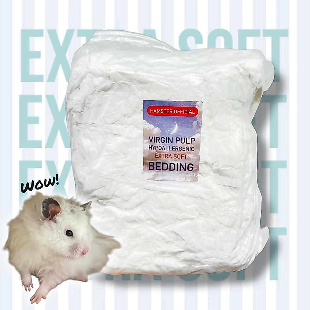ร้านโทโมะ 💕Virgin Pulp Extra Soft Bedding รองกรงกระดาษ เด็กแพ้ง่าย ไร้ฝุ่น 99.99% คอนเฟิมไม่พันขน เหมาะสำหรับแฮมสเตอร์