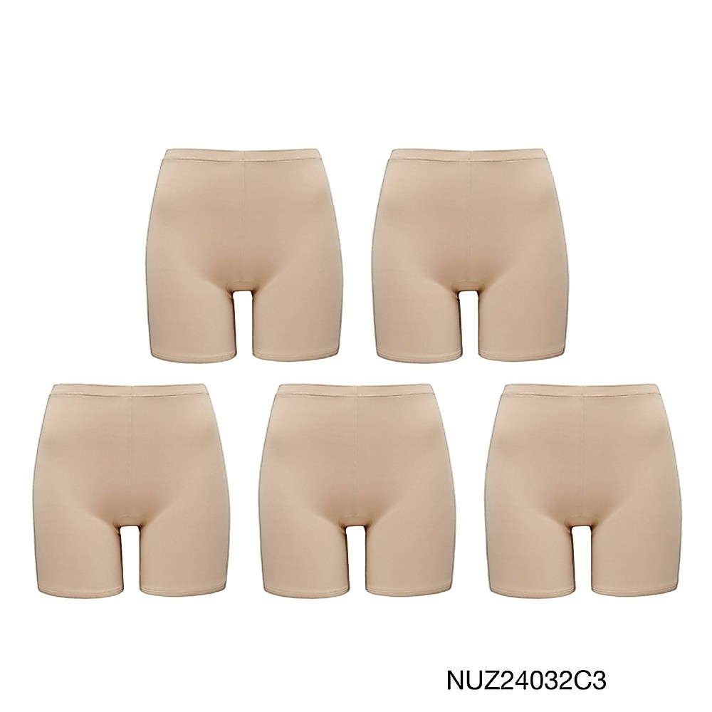 [Online Exclusive] (Set 5 ชิ้น)Sabina Panty Zone Microfiber Everyday Series กางเกงในกันโป๊ รหัส NUZ24032C3 - สีเนื้อเข้ม