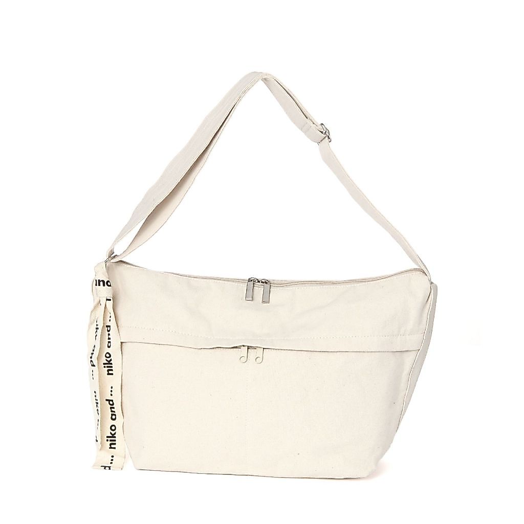 Original logo canvas shoulder bag