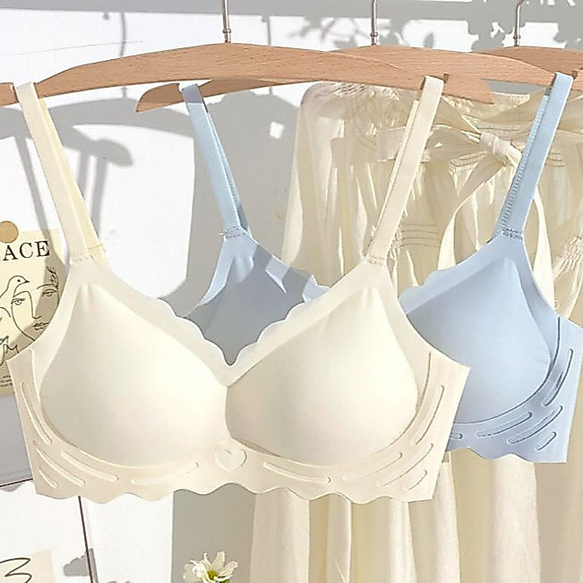 Monika B01 BRA ชุดชั้นในไร้โครง ทรงสวย ใส่สบาย ใส่ได้ทุกวัน บาง ชุดชั้นในไร้รอยต่อ เนื้อผ้านิ่ม