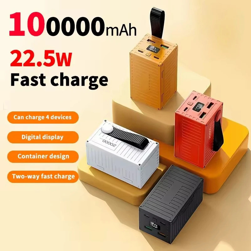 100000MAhพาวเวอร์แบงค์ความจุขนาดใหญ่ 22.5W PD QC Charger Powerbank สถานีพลังงานความจุขนาดใหญ่แหล่งจ่