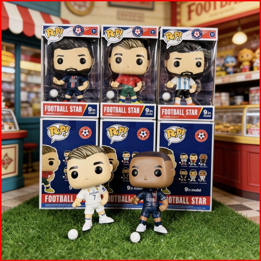Funko Pop Cristiano Ronaldo Lionel Messi Action Figure Football Star เครื่องประดับสะสม