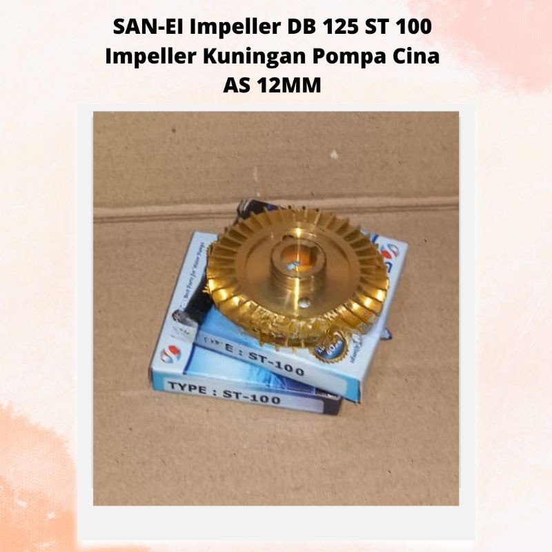 SAN-EI เครื่องใบพัด DB 125 ST 100 ปั๊มทองเหลืองจีน AS 12MM