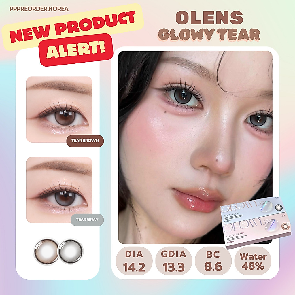พร้อมส่ง 🌈 OLENS Glowy Tear 🌸 คอนแทคเลนส์รายวัน ใหม่ล่าสุดจากเกาหลี 2 เฉดสีสวยธรรมชาติ