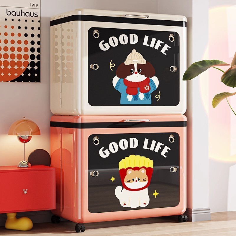 🚀 NeatBox กล่องเก็บของพับได้ ลายการ์ตูน พับเก็บสะดวก ล้อหมุน จุของเยอะ