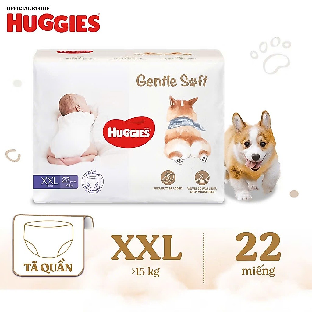 (SALES) HUGGIES GENTLE SOFT CORGI XXL22 PREMIUM DIAPER PANTS SOFT AND ENHANCES SKIN