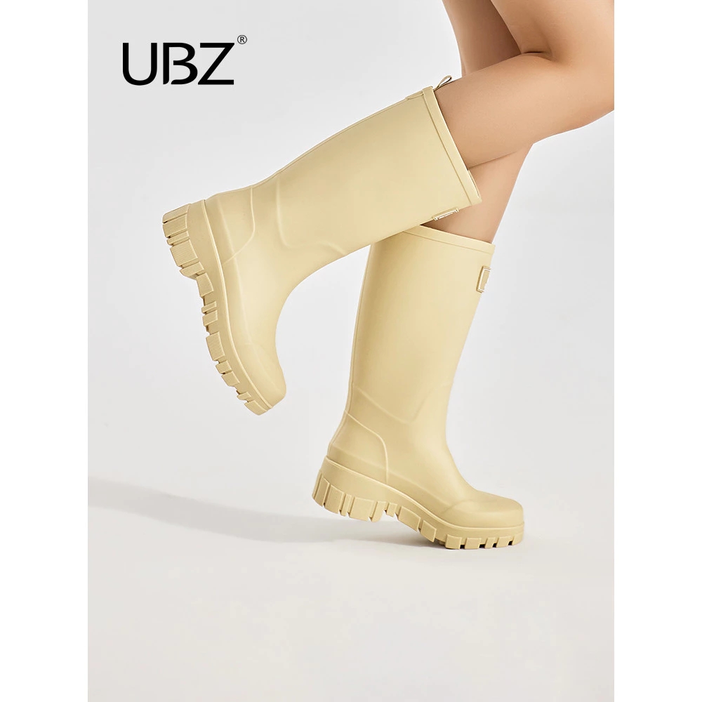 UBZ รองเท้าบูทกันฝนผู้หญิง กันลื่น สำหรับใส่กลางแจ้ง