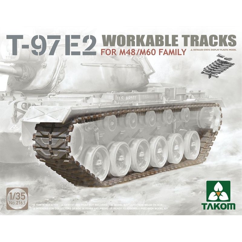 TAKOM 2163 1/35 T-97E2 รางทํางานสําหรับ M48/M60 ครอบครัว