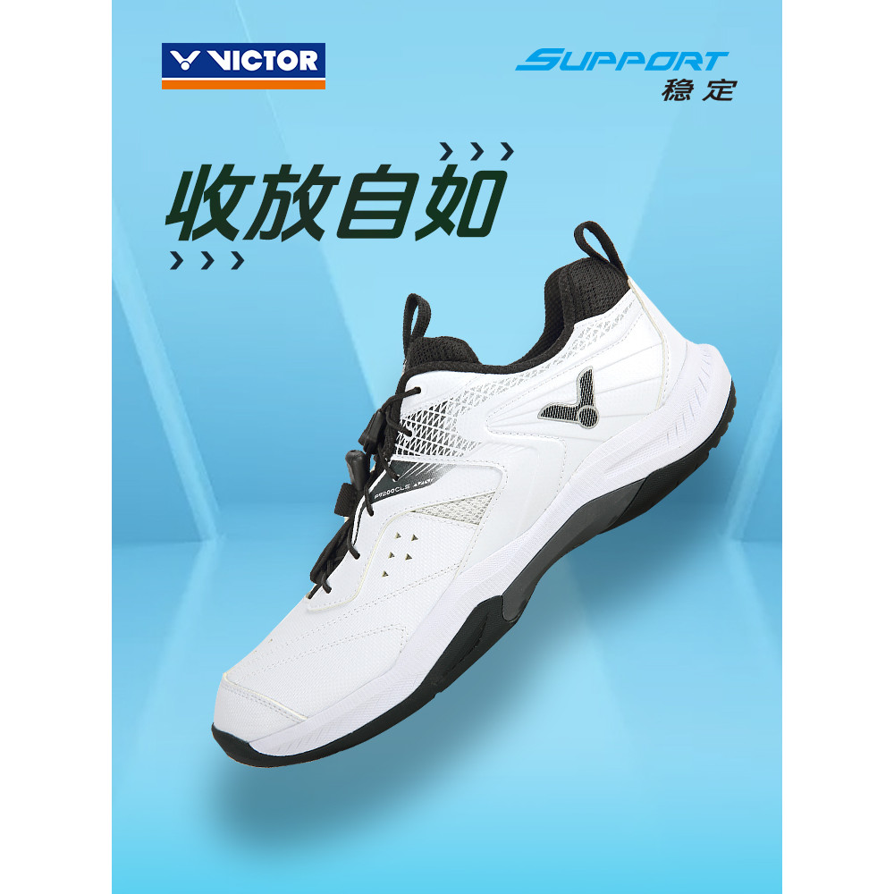 VICTOR/VICTOR VICTOR รองเท้าแบดมินตันระดับเริ่มต้นรองเท้าผ้าใบที่มั่นคง P9200CLS