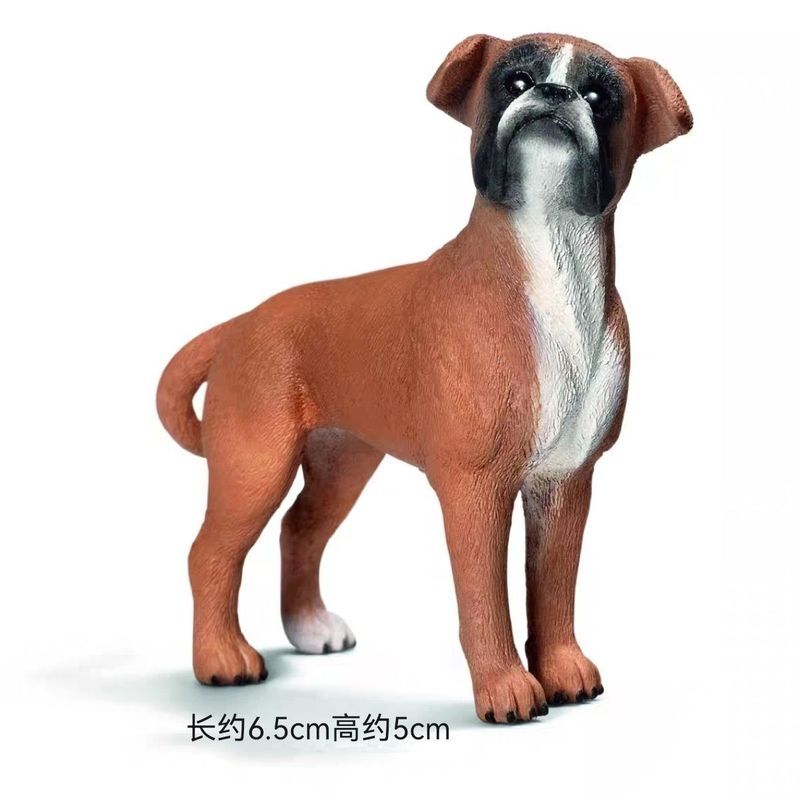 Schleich Boxer Bitch Dog Golden Retriever Pug Pug Dadan จําลองฟาร์มสัตว์รุ่น