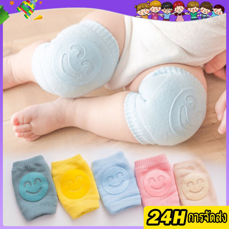BLIVO สนับเข่าคู่ สนับเข่าเด็กหัดคลานลายการ์ตูน นิ่ม ยืด มีกันลื่น Blissora