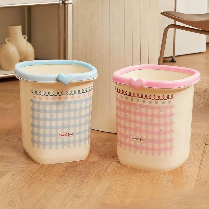 Household Kitchen and Bedroom Living Sanitary Pressure Ring Cute Trash Can Household Kitchen and Bed