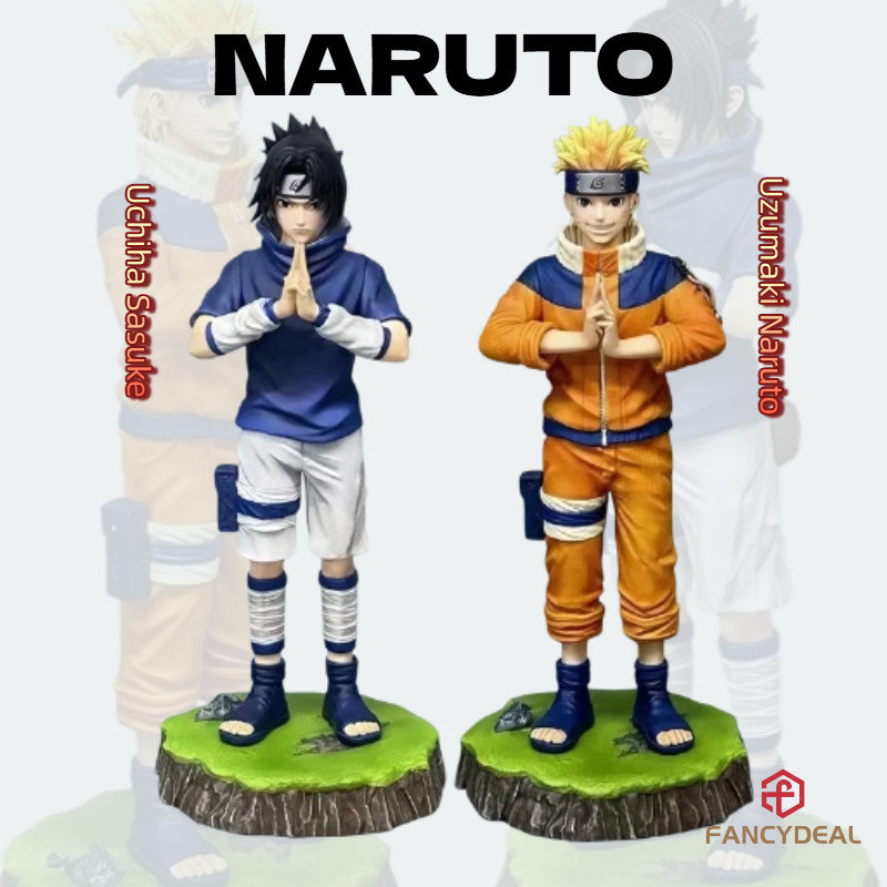 Naruto วัยเด็ก Uzumaki Naruto/Uchiha SasukeสิบปีNinja Resonance GKรูปเดี่ยวฐานPVCเดสก์ท็อปอะนิเมะสะสมเครื่องประดับPolybagบรรจุสําหรับคอลเลกชัน/ของขวัญ