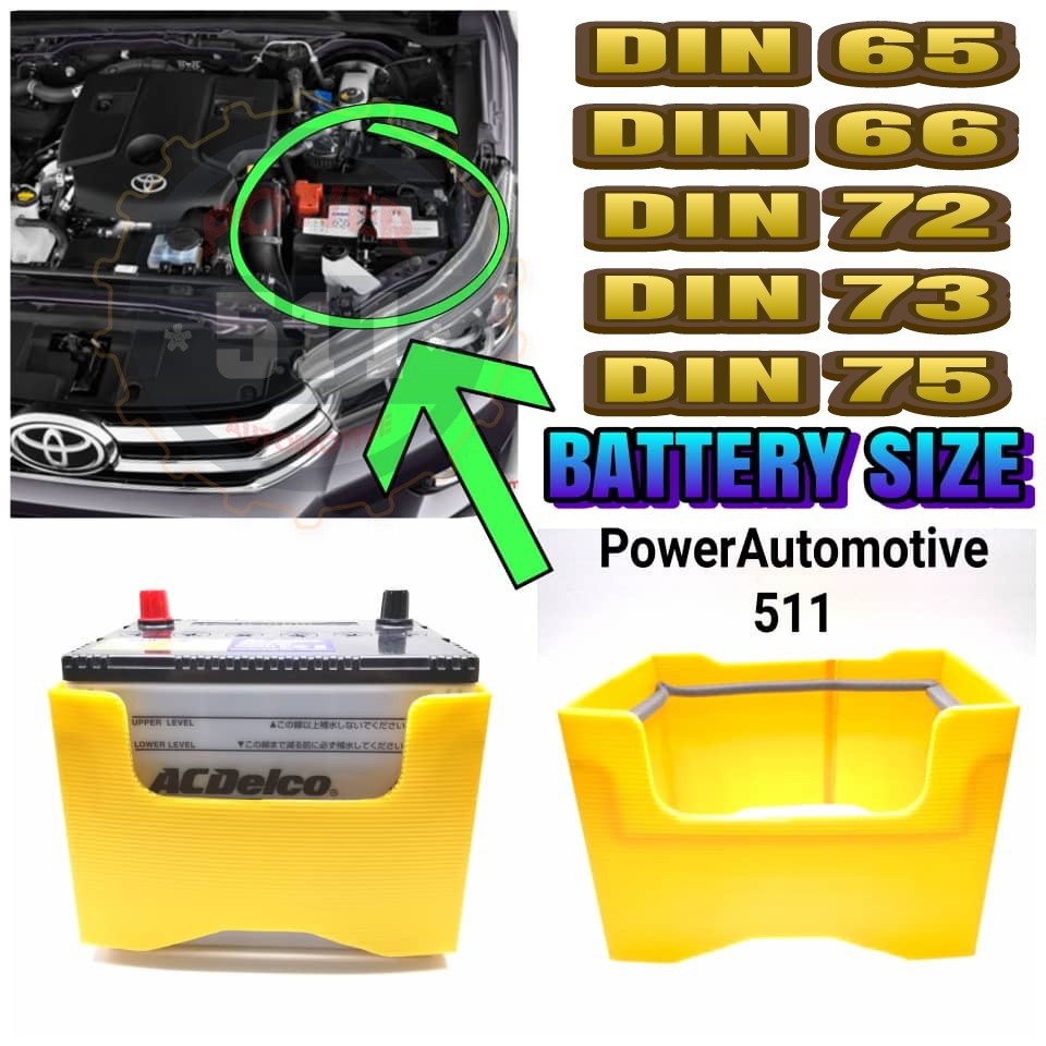 BATTERY JACKET DIN66 / DIN 72 / DIN 73 / DIN 75 / 370LN3-MF / 57412-LN3 ฝาครอบป้องกันแบตเตอรี่