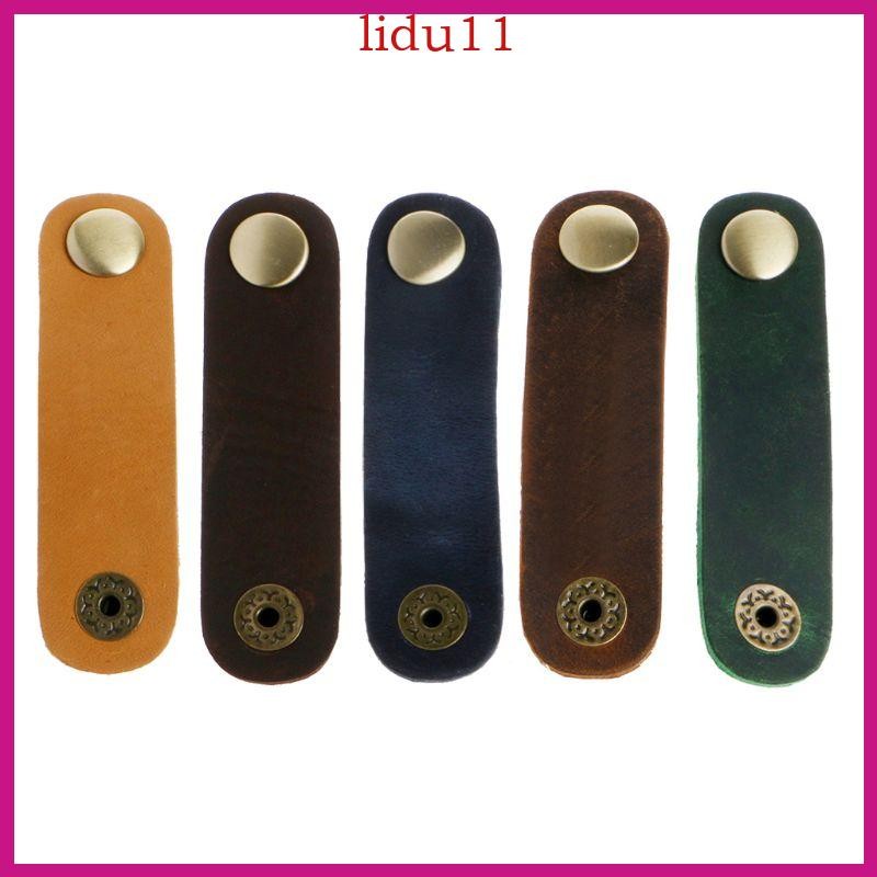 LID Faux หนังสาย Organizer คลิปห่อ Bobbin หูฟัง Wire Winder เครื่องมือ