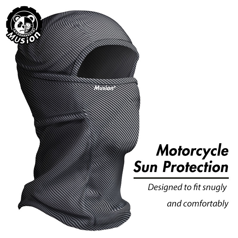 Musion Racing Balaclava พิมพ์ breathable UV protection กันฝุ่นสำหรับการขับขี่และการทำกีฬากลางแจ้ง
