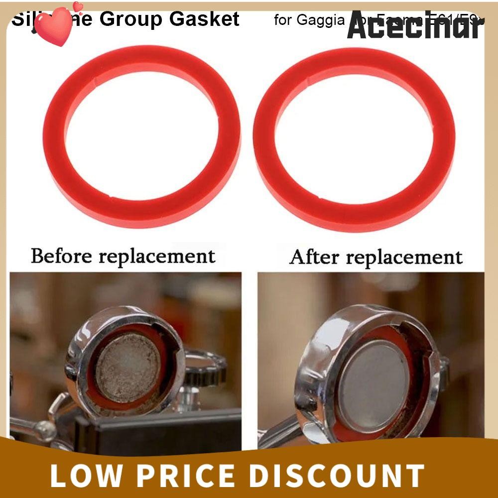 ACECINAR 1 ชิ้นซิลิโคนกลุ่มปะเก็น, 8.0 มม.E61 Group Head Seal Kit, Leakproof O-Ring ปะเก็นสําหรับ Ga