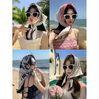 ผ้าโพกผมผ้าพันคอ ผืนใหญ่ ผ้าคลุมไหล่ พร้อมส่ง