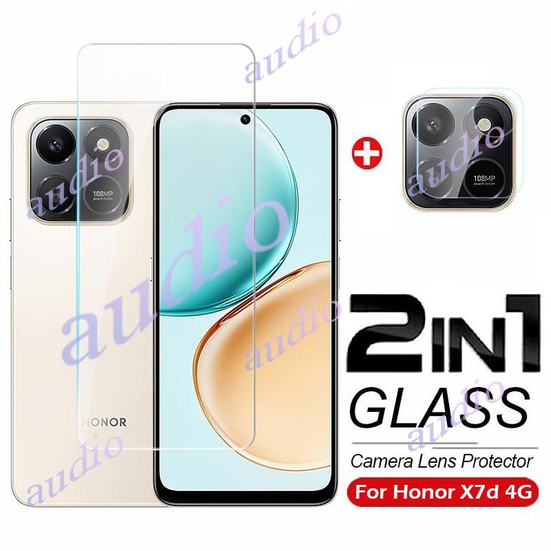 Honor X7d 4G 2in1 กระจกนิรภัยแบบเต็มหน้าจอป้องกันฟิล์มสําหรับ HONOR X7d HonorX7d 4G 5G 2025 โทรศัพท์