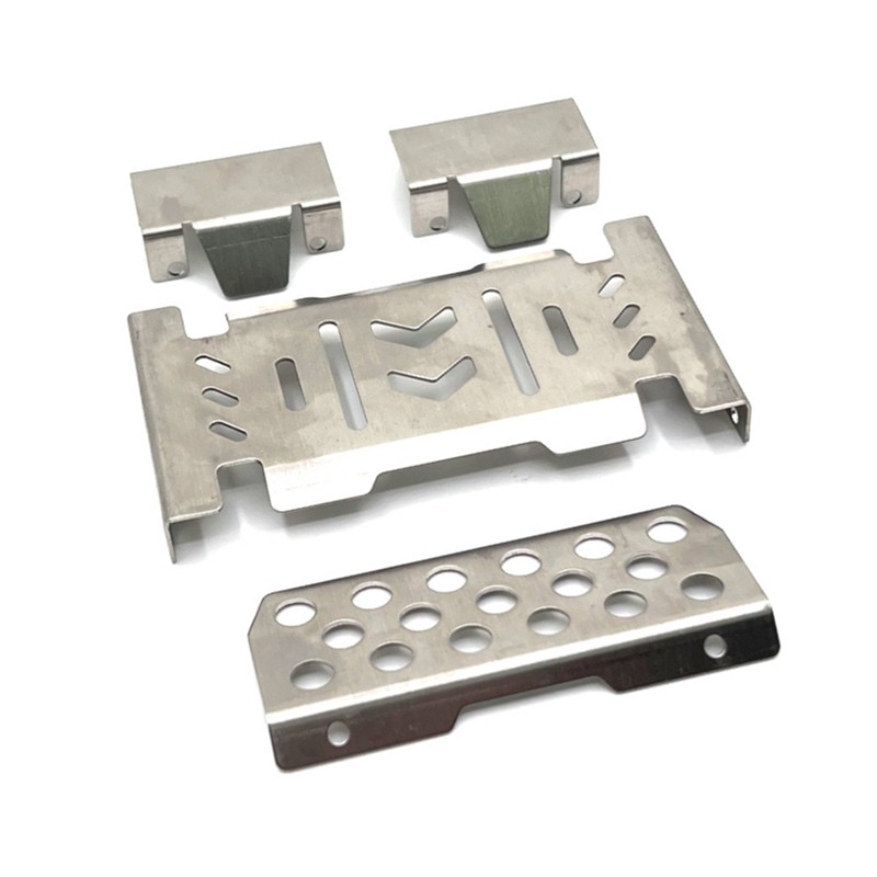 โลหะสแตนเลสแชสซีเกราะยามป้องกันแผ่นลื่นไถลสําหรับ YIKONG YK4106 YK4107 1/10 RC รถอะไหล่อัพเกรด