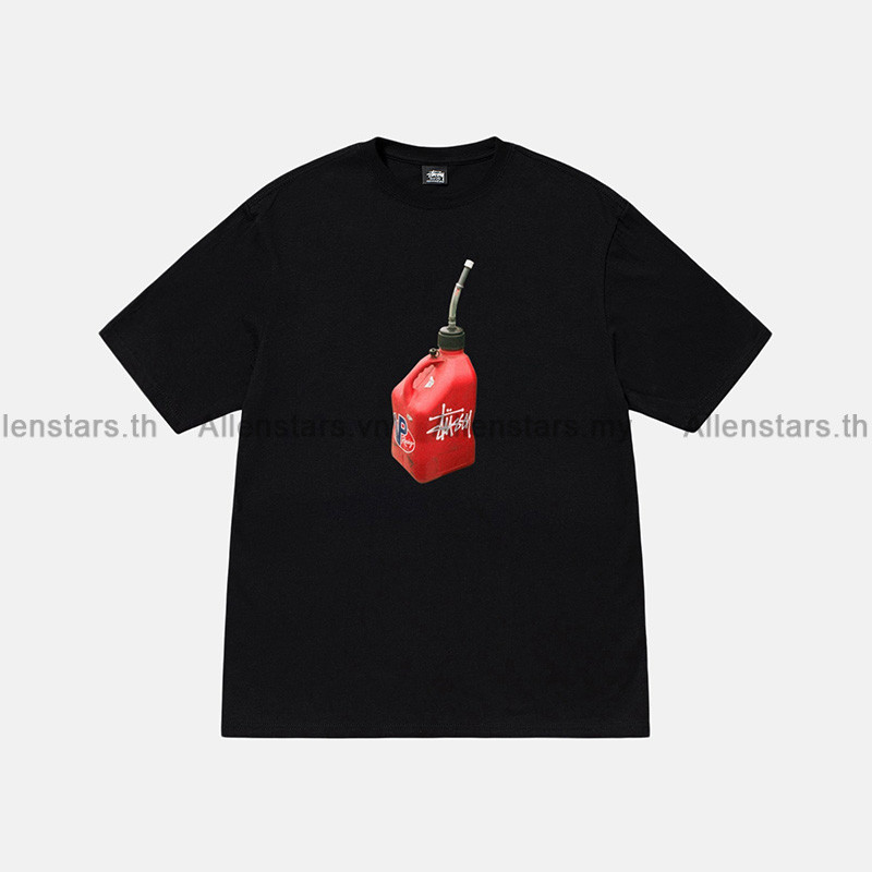 STUSSY FUELED เสื้อยืดผู้ชายสีดํา