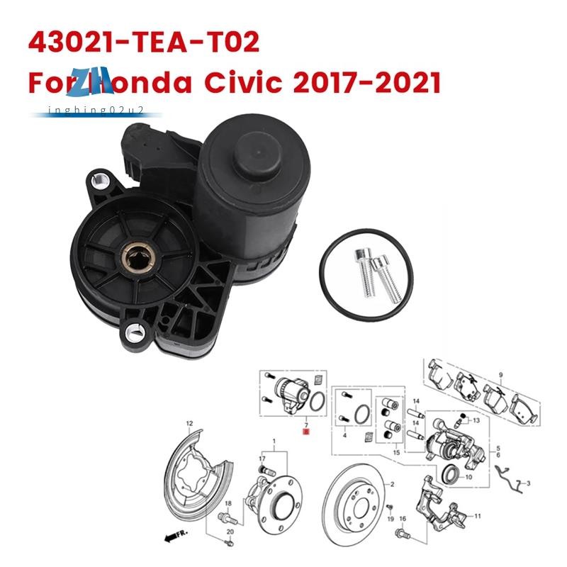 ด้านหลังซ้ายที่จอดรถเบรค Actuator 43021-TEA-T02 สําหรับ 2017-2021 ไฟฟ้าปั๊มเบรคมอเตอร์