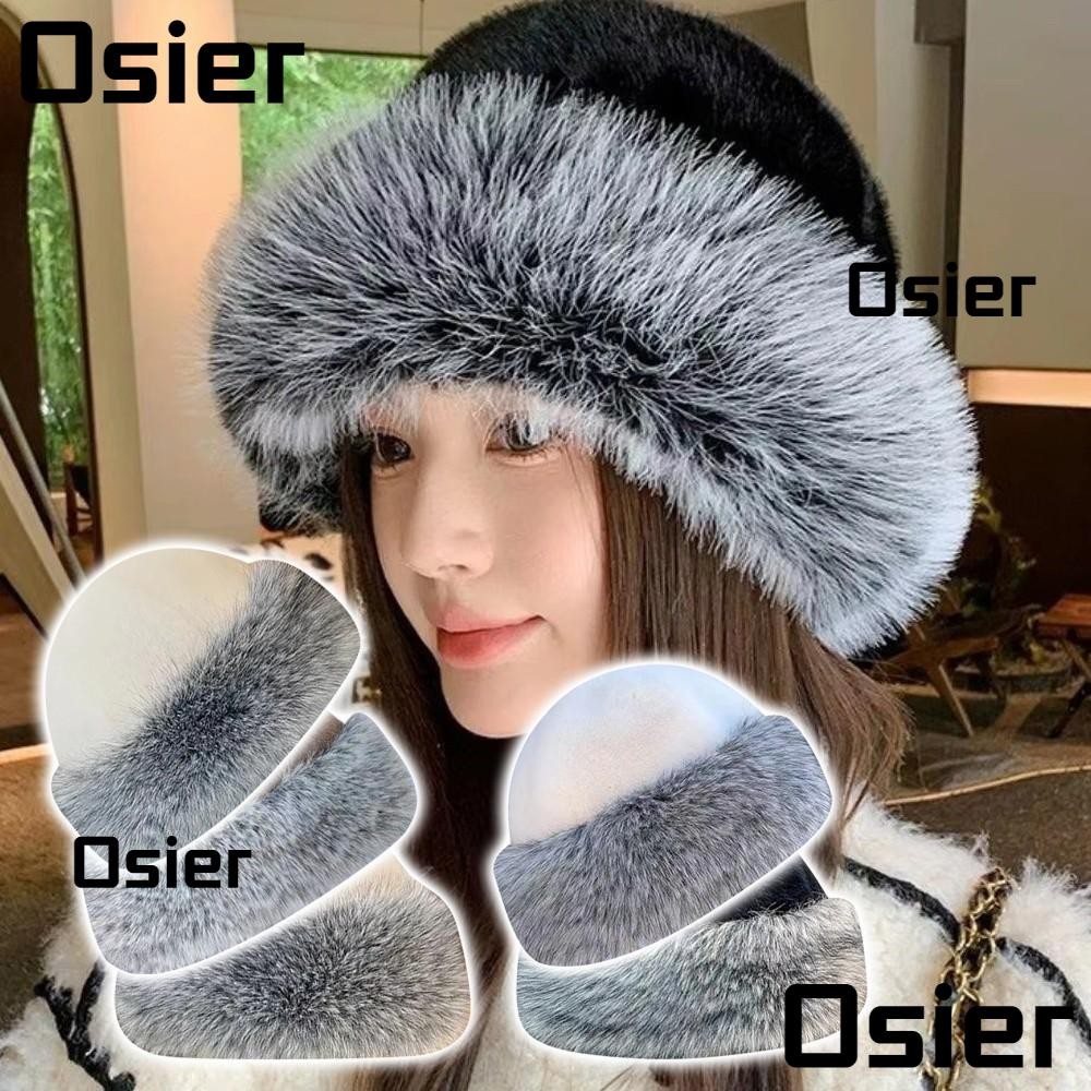 OSIER หมวกบักเก็ตขนปุย ออกแบบเพื่อป้องกันความหนาวสำหรับชาวประมง และเป็นของขวัญคริสamas สไตล์มองโกล