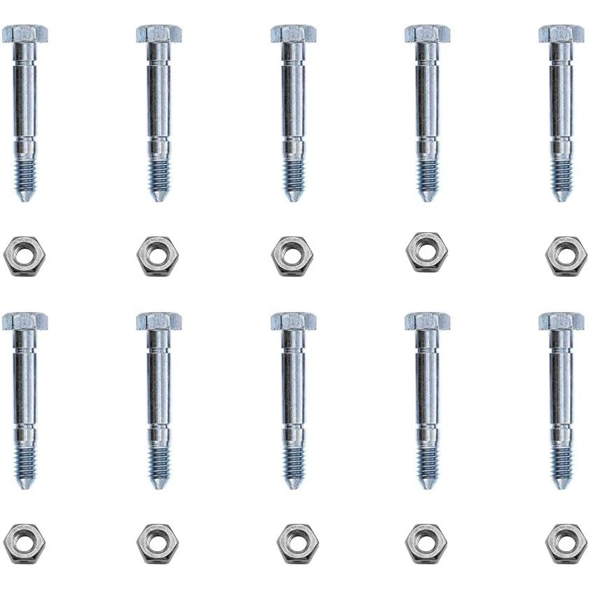 Pro-Parts 10PK Shear Pins และถั่วสําหรับ Ariens 510015 51001500 สแน็ปเปอร์ 1-3865 7091550YP TYSO