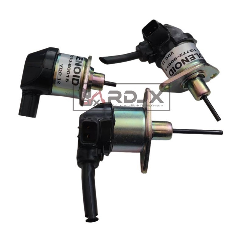 1G772-60012 Kuboda Flameout สวิทช์ 1C010-60015 Excavator อะไหล่ Flameout Solenoid วาล์ว 12V