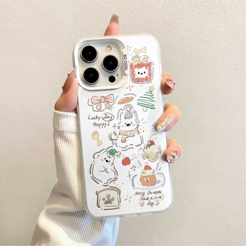 ขนมหวาน West Highland เหมาะสําหรับ Apple 16promax เคสโทรศัพท์ iPhone13/14/15 Huawei p70 Honor vivox2