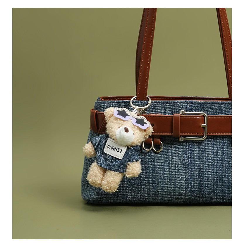 Auure Premium Texture Contrast Color One-Shoulder Underarm Baguette Bag - รูปที่ 5