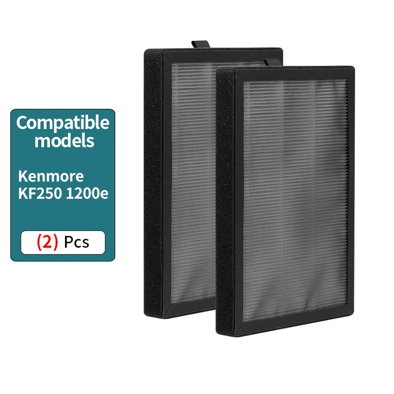 KF250 Filter Replacement เข้ากันได้กับเครื่องฟอกอากาศ Kenmore 1200e Series PM2010, # KF250, 3-in 1 H