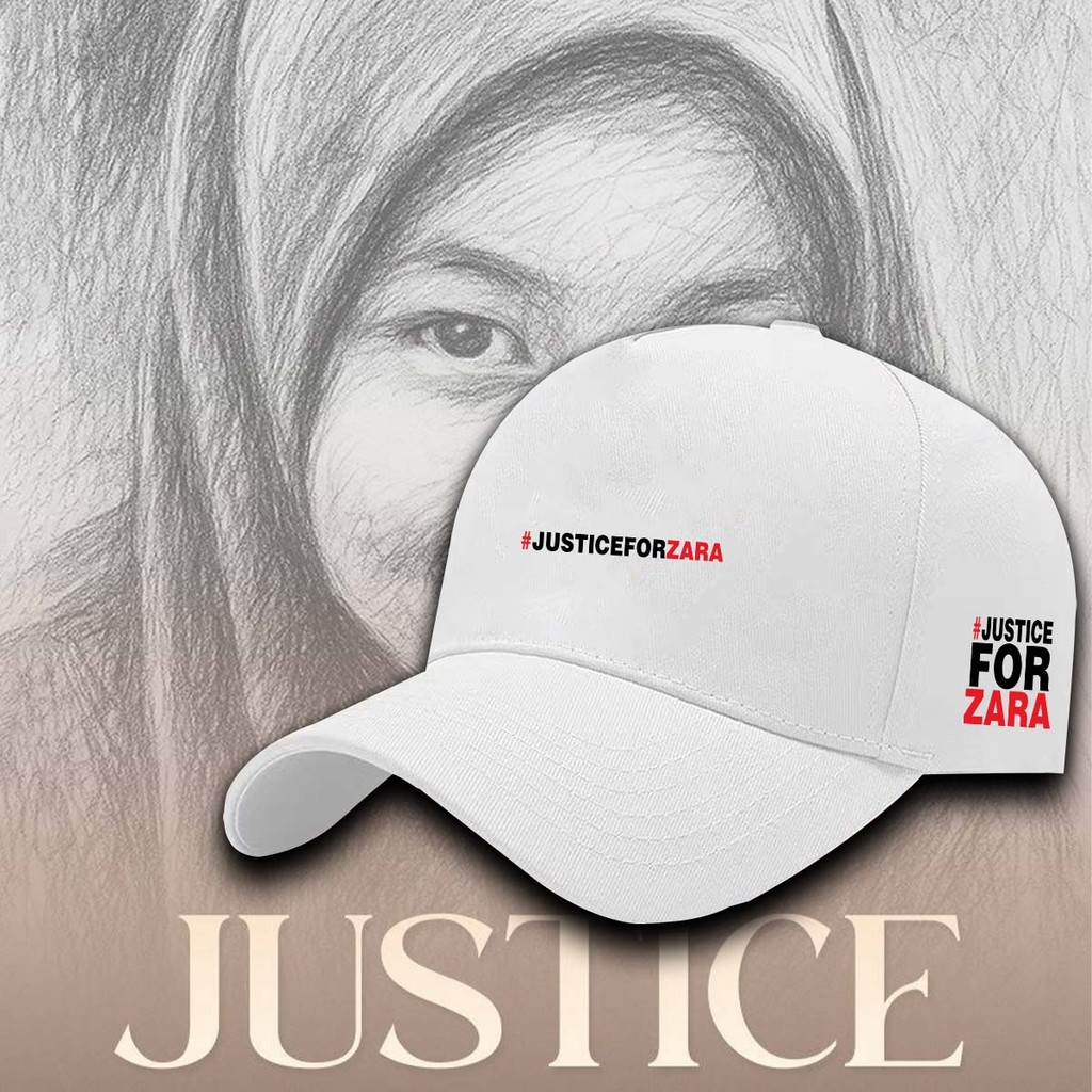 ใหม่ Justice สําหรับ Zara Qairina พิมพ์หมวก Unisex ผู้ชายและผู้หญิง JusticeForZaraQairina หมวกกลางแจ