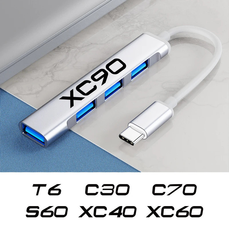 แบบพกพา 4 In 1 Docking Station สําหรับ Volvo XC90 XC60 C30 T6 S60 C70 XC40 V40 XC70 V70 V60 V50 S80 