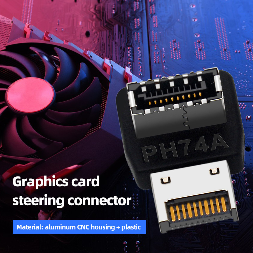 USB 3.1 Type E 90 องศาแปลงด้านหน้า USB C Header อะแดปเตอร์ด้านหน้า TYPE C ซ็อกเก็ตสําหรับเมนบอร์ดคอมพิวเตอร์ ราคา ถูกที่สุด ดีลบีเคเค แกลเลอรีภาพที่ 2