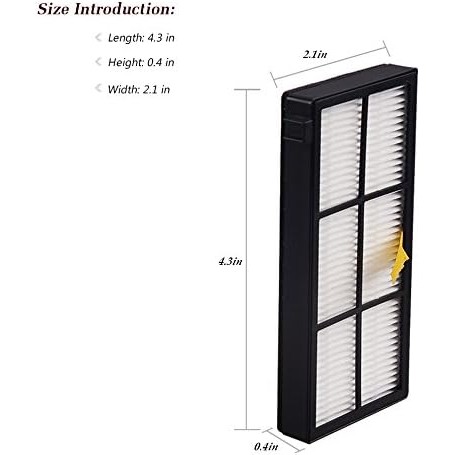 I clean 16pcs เปลี่ยน iRobot Roomba ตัวกรอง Hepa, ชิ้นส่วน Fit สําหรับ Roomba 980 960 880 860 870 89