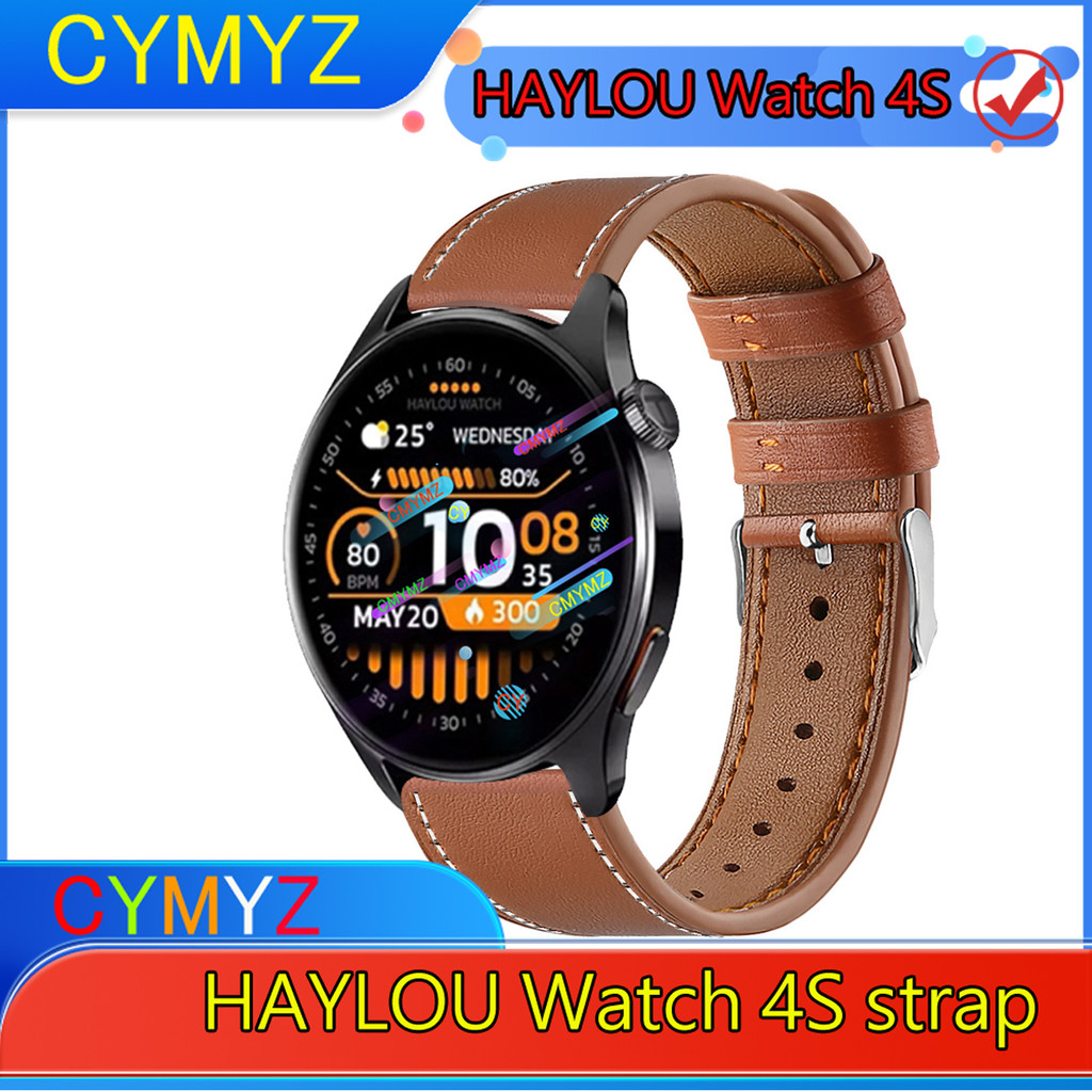 HAYLOU Watch 4S Smart Watch Strap สายหนัง HAYLOU Watch 4S Strap สายรัดข้อมือกีฬา