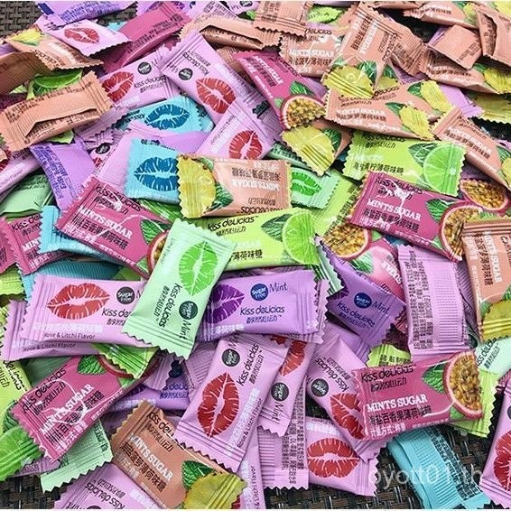 Haiyi ลูกอมมิ้นต์หัวใจกลมกล่อมจํานวนมากสับปะรดหัวใจบริสุทธิ์เกลือทะเลเสาวรสลูกอมรสมิ้นต์ไม่มีซูโครส 