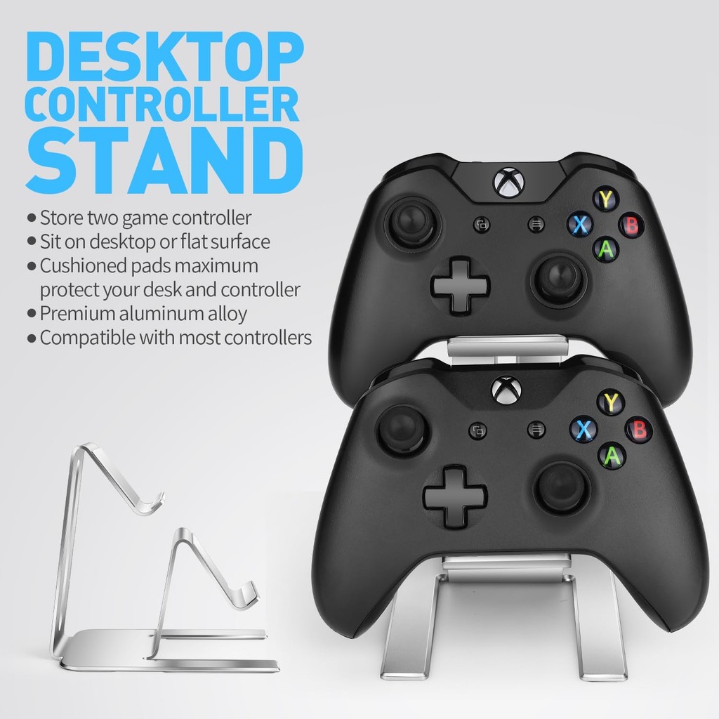 ผู้ถือคอนโทรลเลอร์ – 2 ชั้น Universal อลูมิเนียมจอแสดงผลอุปกรณ์เสริม PC Gaming โต๊ะ Decor Stuff Game