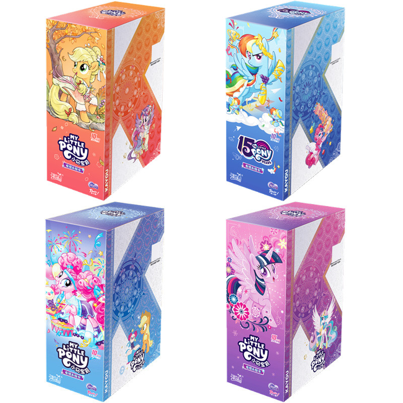 KAYOU ต้นฉบับอะนิเมะ My Little Pony การ์ดมิตรภาพ Eternal Card Hui Moon กระเป๋าอุปกรณ์ต่อพ่วงเกมคอลเลกชันการ์ดของเล่นเด็กของขวัญ