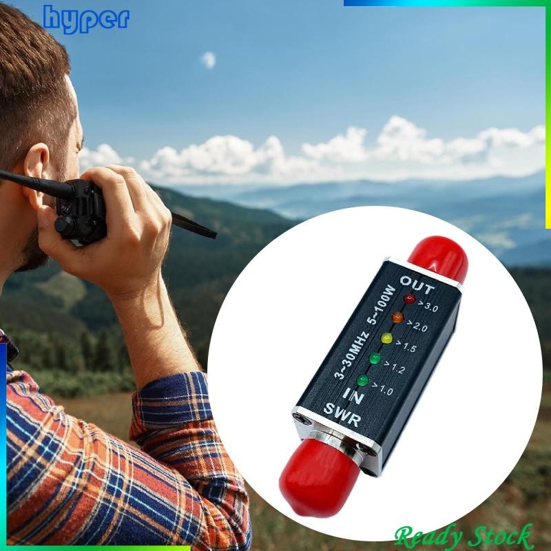 [Hyper] Vswr Power Meter 5 ตัวบ่งชี้ LED สําหรับเสาอากาศสนามกลางแจ้งทดสอบโทรทัศน์