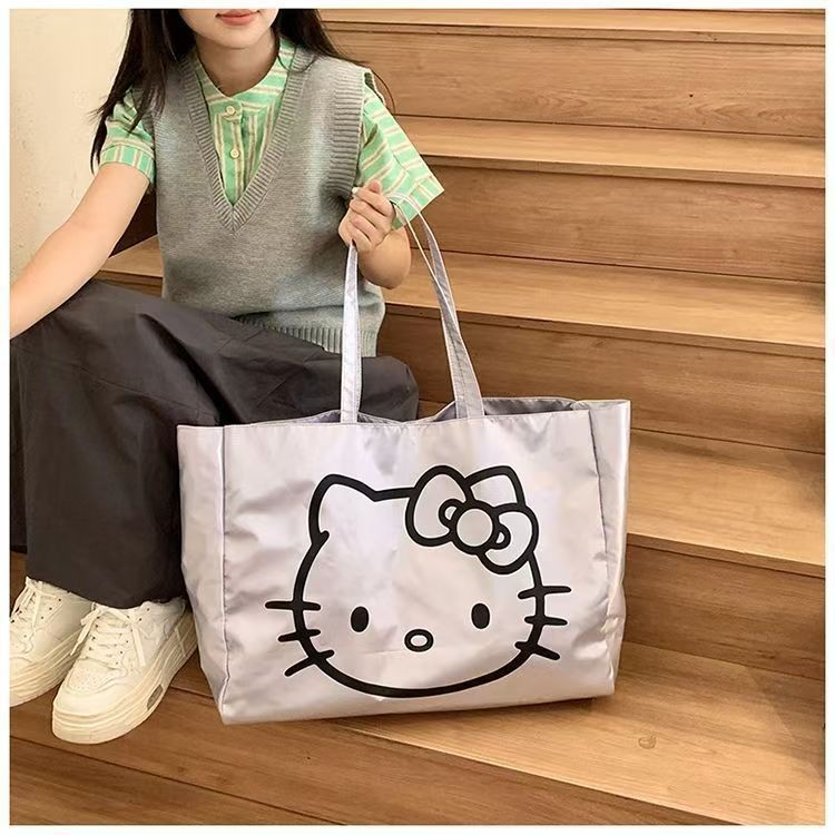 กระเป๋า tote Hello Kitty น่ารัก ทำจากหนังนุ่ม พกพาสะดวก เหมาะสำหรับนักเรียนและใช้ในวันทำงาน